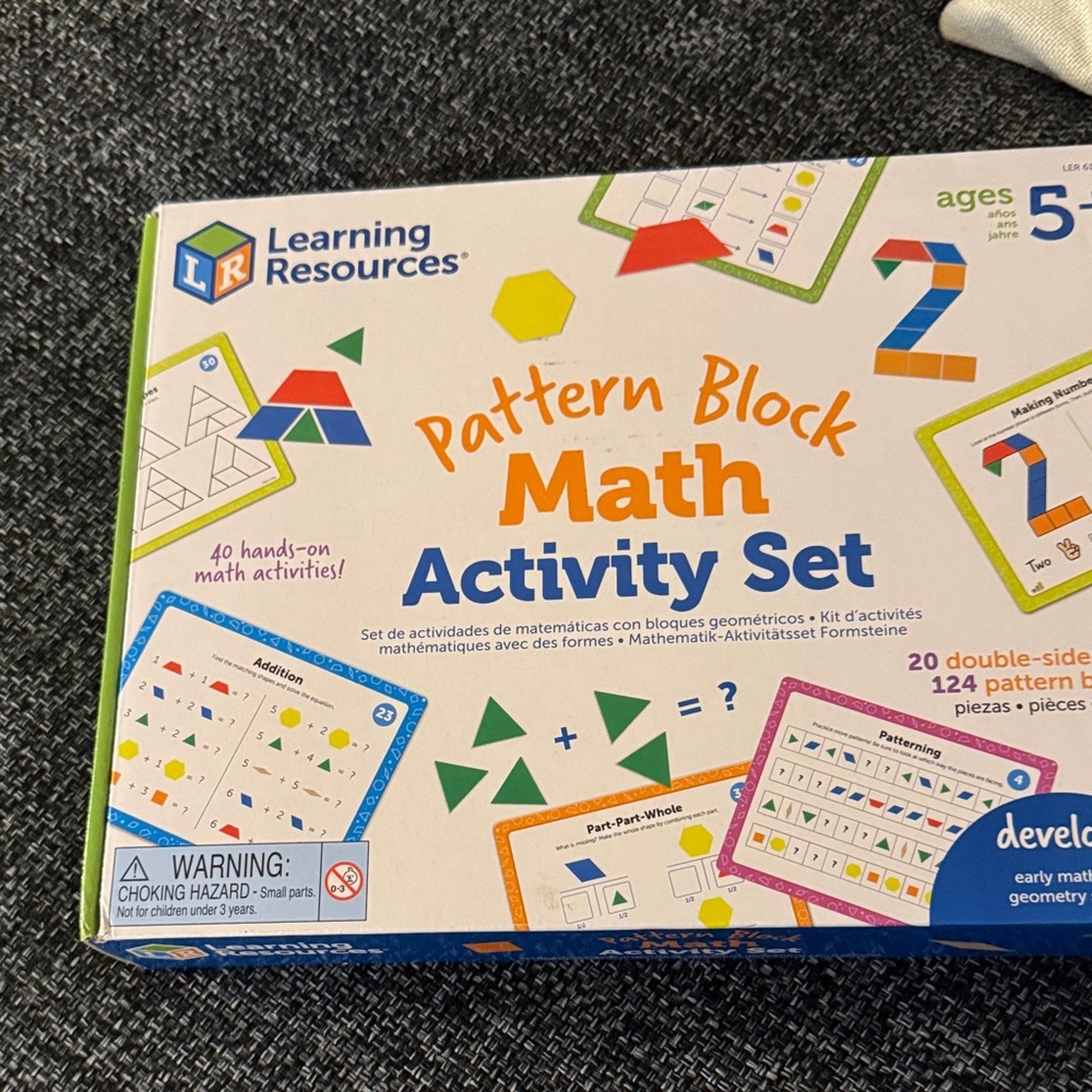 Pattern Block Number Building Activity Set for Kids - Picture 4 of 4